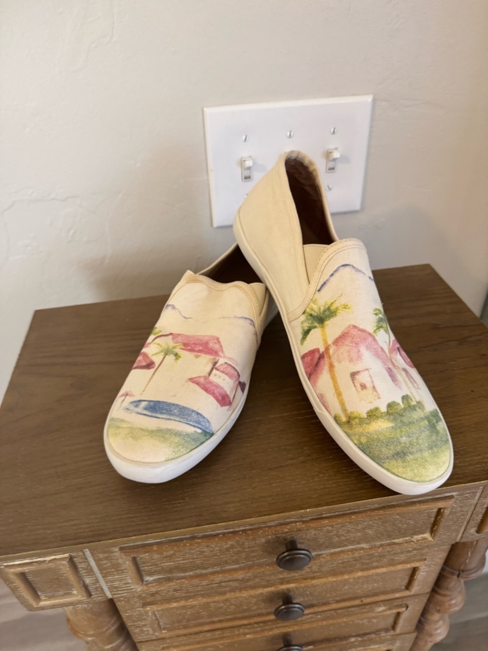 Joie Cream Canvas Slip-On Flats Size 38 1/2 (7 1/2)